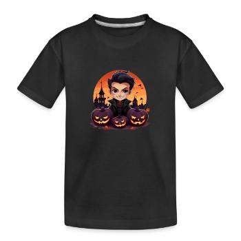 Anime Dracula Halloween - Kinder Premium Bio T-Shirt - Schwarz - Vorne