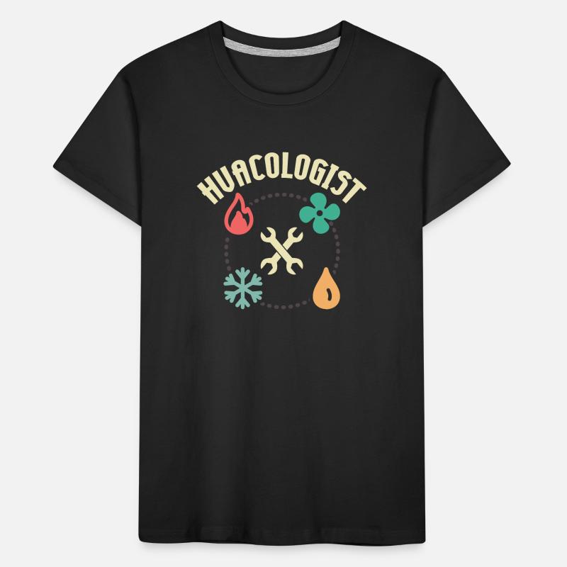 HVACOLOGIST AC Tech Installer HVAC Technician Kinder Premium Bio T-Shirt