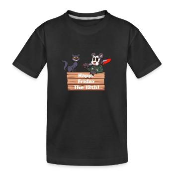 Schönen Freitag, den 13. - Kinder Premium Bio T-Shirt - Schwarz - Vorne