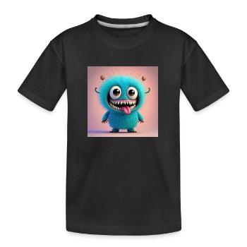 Joyeux Halloween monstre mignon effrayant drôle effrayant effrayant - T-shirt bio Premium Enfant - noir - Devant