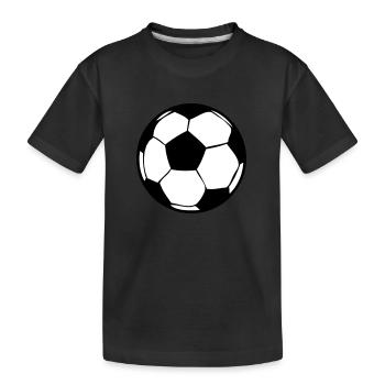 ballon soccer foot football sport 2510 - T-shirt bio Premium Enfant - noir - Devant