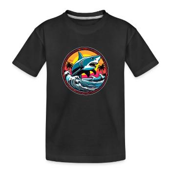 Hai - Kinder Premium Bio T-Shirt - Schwarz - Vorne