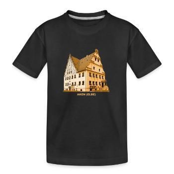 Hôtel de ville d’Aken Elbe, Bitterfeld, Saxe-Anhalt - T-shirt bio Premium Enfant - noir - Devant