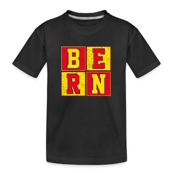 Bern - Kinder Premium Bio T-Shirt - Schwarz - Vorne