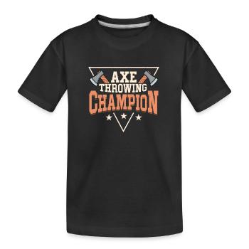 Hache Lancer Champion Lanceur Hache Hache - T-shirt bio Premium Enfant - noir - Devant