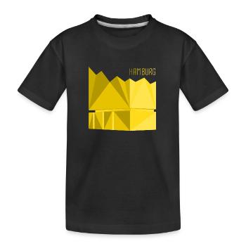 Hamburg - Kinder Premium Bio T-Shirt - Schwarz - Vorne