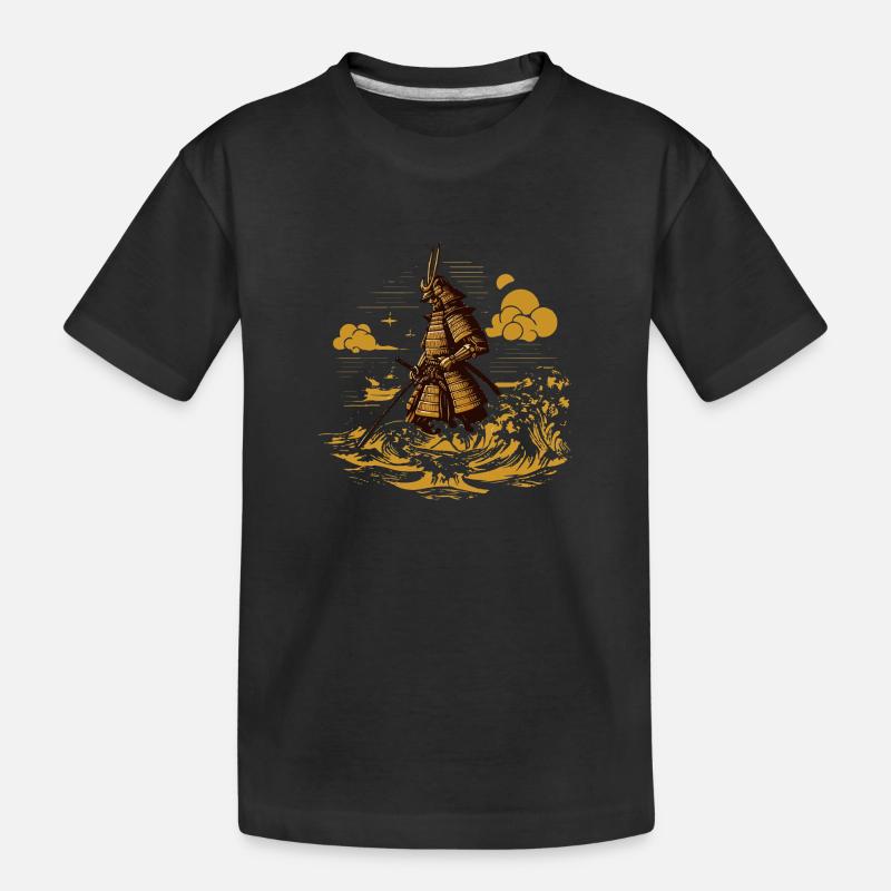 Samurai - Kinder Premium Bio T-Shirt - Schwarz