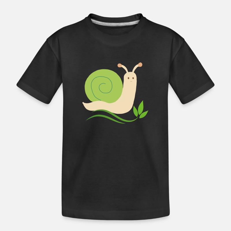 SCHNECKE - Kinder Premium Bio T-Shirt - Schwarz