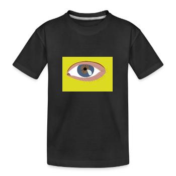 Eye - Kids' Premium Organic T-Shirt - black - Front