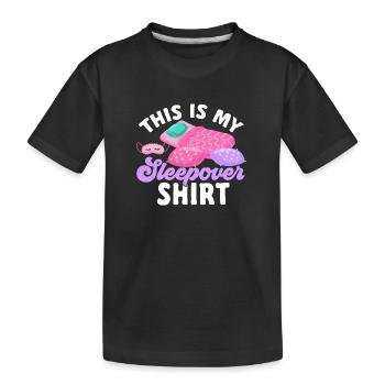 Sleepover Party Pajamas Slumber Party - Kids' Premium Organic T-Shirt - black - Front