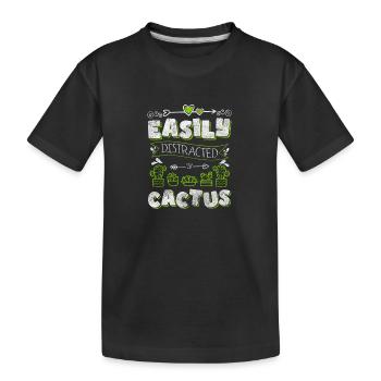 Cactus piquants jardinier piqûre - T-shirt bio Premium Enfant - noir - Devant