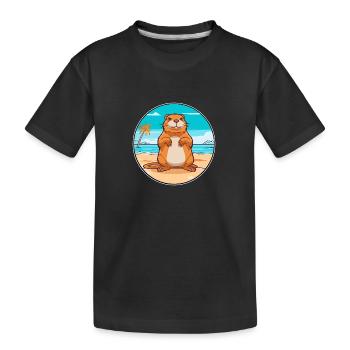 Gopher aquarel Cartoon Kawaii Clipart dier - Kinderen premium biologisch T-shirt - zwart - Voor