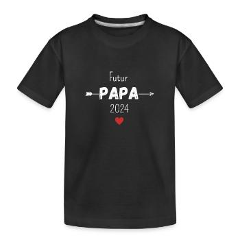 Futur papa 2024 - T-shirt bio Premium Enfant - noir - Devant