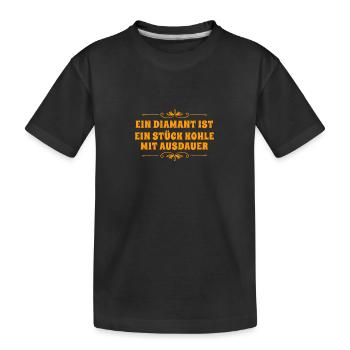ich liebe Ausdauer - Kinder Premium Bio T-Shirt - Schwarz - Vorne