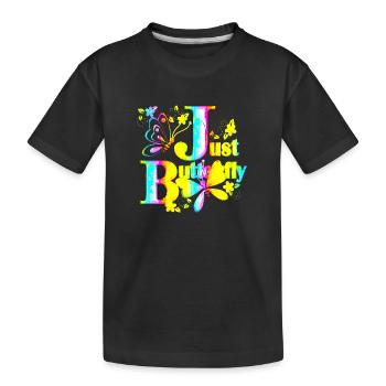 Colorful Butterfly Flowers Colorful Insect Dream Dream - Kids' Premium Organic T-Shirt - black - Front
