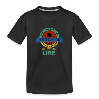 LIRE livre - T-shirt bio Premium Enfant - noir - Devant