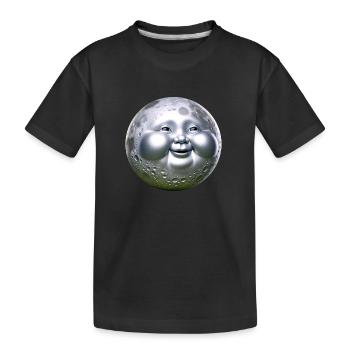 Buddha Mond - Kinder Premium Bio T-Shirt - Schwarz - Vorne