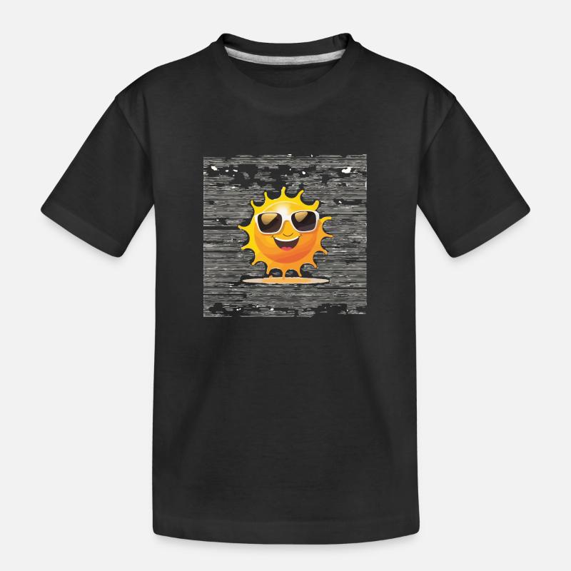 Sonniges Gemüt - Kinder Premium Bio T-Shirt - Schwarz