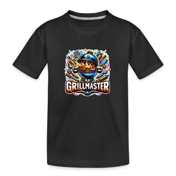 GrillMaster - Grill Illustration - Kids' Premium Organic T-Shirt - black - Front