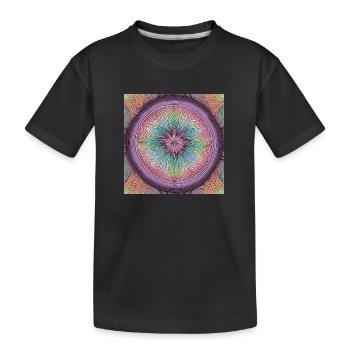 Muster pastell1 - Kinder Premium Bio T-Shirt - Schwarz - Vorne