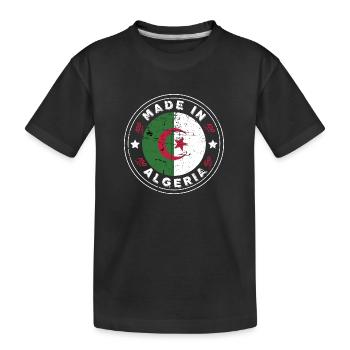 Made in Algerien - Geschenkidee Algerien - Kinder Premium Bio T-Shirt - Schwarz - Vorne