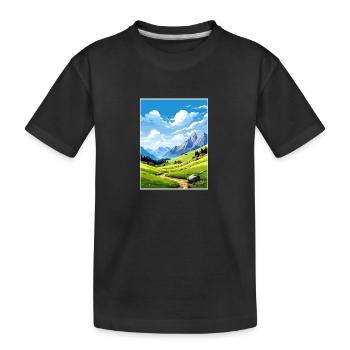 Velika Planina Slovénie Lac de Bled Affiche de voyage - T-shirt bio Premium Enfant - noir - Devant