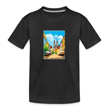 Magdebourg décoration Allemagne Vintage Travel Poster - T-shirt bio Premium Enfant - noir - Devant