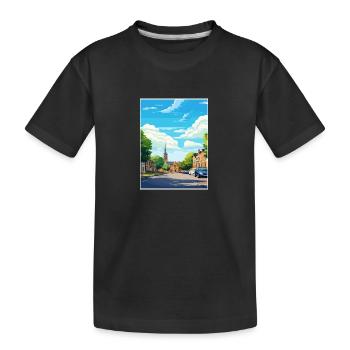 Leighton Buzzard England Vintage Reiseposter WPA - Kinder Premium Bio T-Shirt - Schwarz - Vorne