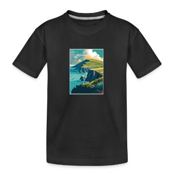 Péninsule de Dingle Irlande Vintage voyage affiche WPA - T-shirt bio Premium Enfant - noir - Devant