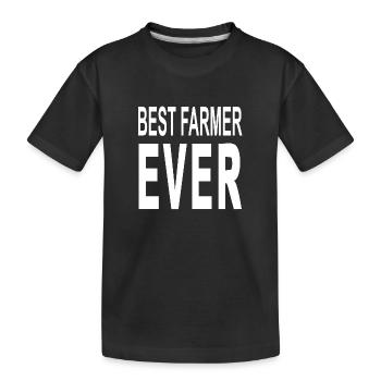 Farmer - Kids' Premium Organic T-Shirt - black - Front