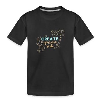 Créez votre propre sourire - T-shirt bio Premium Enfant - noir - Devant