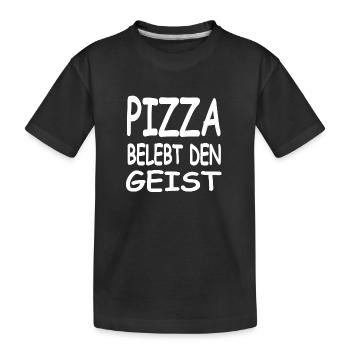 Pizza - Kinder Premium Bio T-Shirt - Schwarz - Vorne