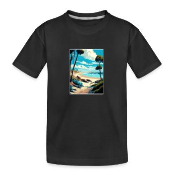 Salt Creek Beach Kalifornien Vintage Reiseposter - Kinder Premium Bio T-Shirt - Schwarz - Vorne