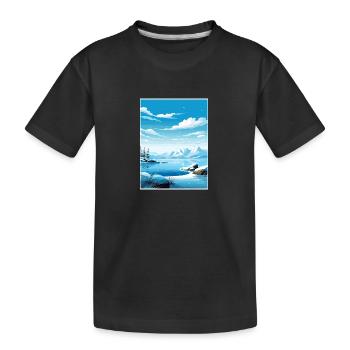 Pôle Nord Alaska Vintage voyage affiche Souvenir - T-shirt bio Premium Enfant - noir - Devant