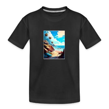 Malibu Californie Vintage voyage affiche Souvenir - T-shirt bio Premium Enfant - noir - Devant