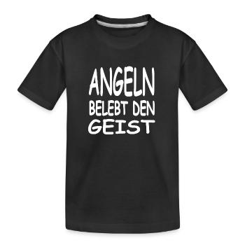 Angeln - Kinder Premium Bio T-Shirt - Schwarz - Vorne