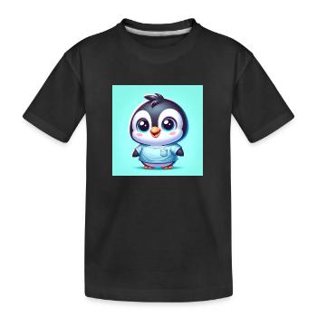 Pinguine one - Kinder Premium Bio T-Shirt - Schwarz - Vorne