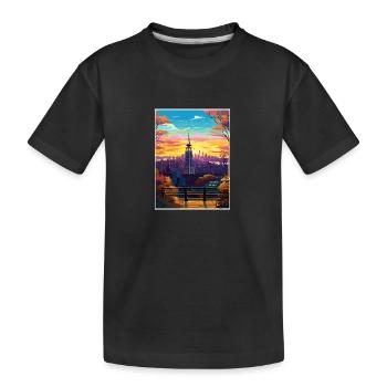 Manhattan New York Vintage voyage affiche Souvenir - T-shirt bio Premium Enfant - noir - Devant