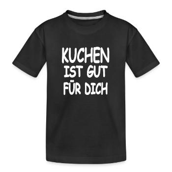 Kuchen - Kinder Premium Bio T-Shirt - Schwarz - Vorne
