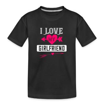 J’aime ma copine - T-shirt bio Premium Enfant - noir - Devant