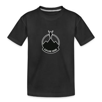 Explore more - Wanderer - Kinder Premium Bio T-Shirt - Schwarz - Vorne