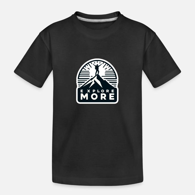 Explore more - Wanderer - Kinder Premium Bio T-Shirt - Schwarz