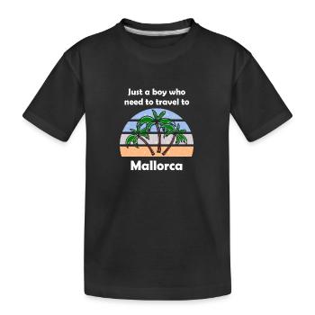 Vacances sur l’île de Majorque - T-shirt bio Premium Enfant - noir - Devant