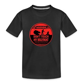 Bellyboat warning - Kids' Premium Organic T-Shirt - black - Front