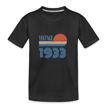 Jahrgang 1933 - Kinder Premium Bio T-Shirt - Schwarz - Vorne