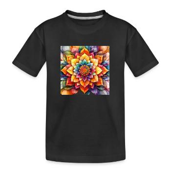 Mandala Time 2 - Kinder Premium Bio T-Shirt - Schwarz - Vorne