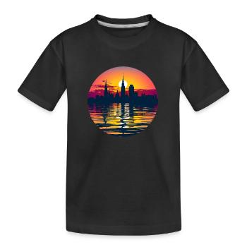 Duisburg Skyline - Kids' Premium Organic T-Shirt - black - Front