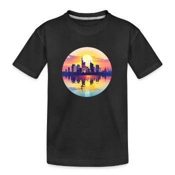 Horizon de Francfort - T-shirt bio Premium Enfant - noir - Devant