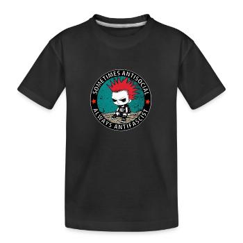 Anti - Kinder Premium Bio T-Shirt - Schwarz - Vorne