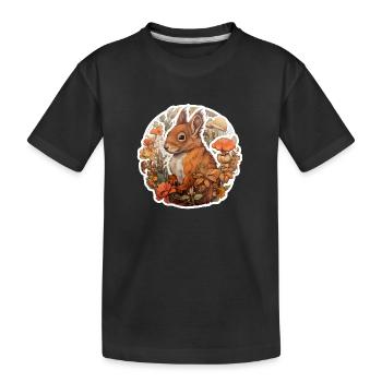 Écureuil moelleux - T-shirt bio Premium Enfant - noir - Devant